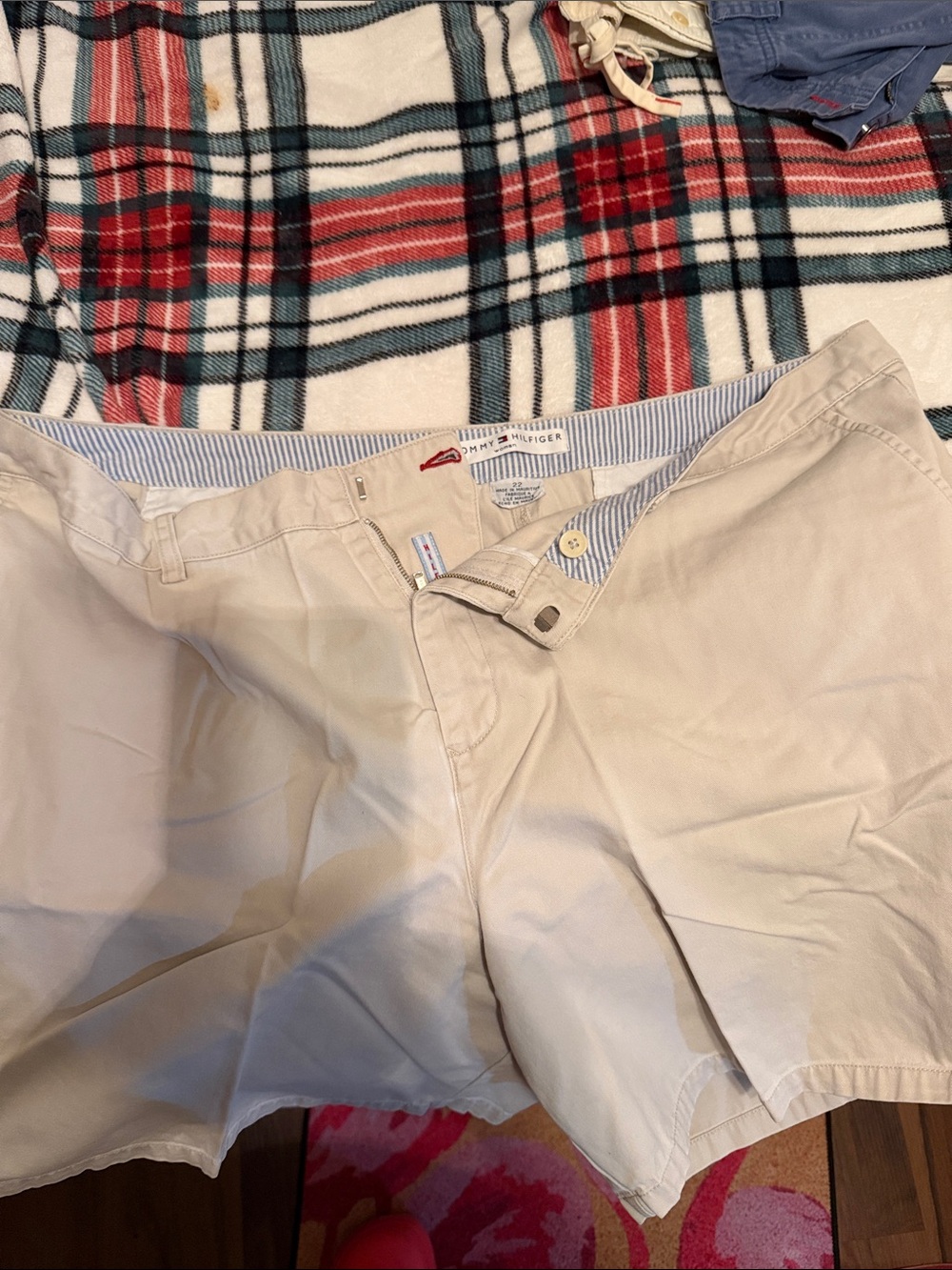Tommy Hilfiger Cream Beige Cotton Shorts